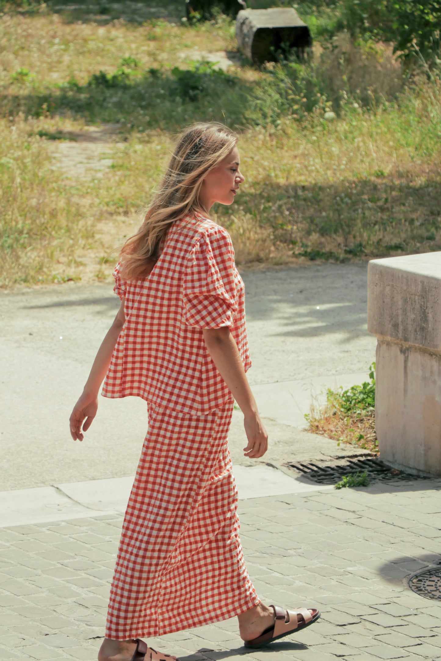 Blouse Vichy Corail