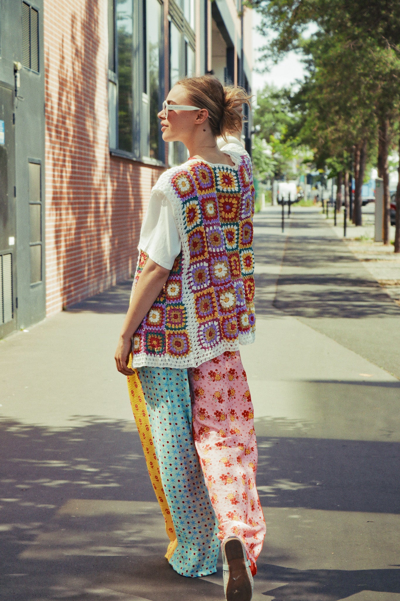 Pantalon Patchwork Fleur