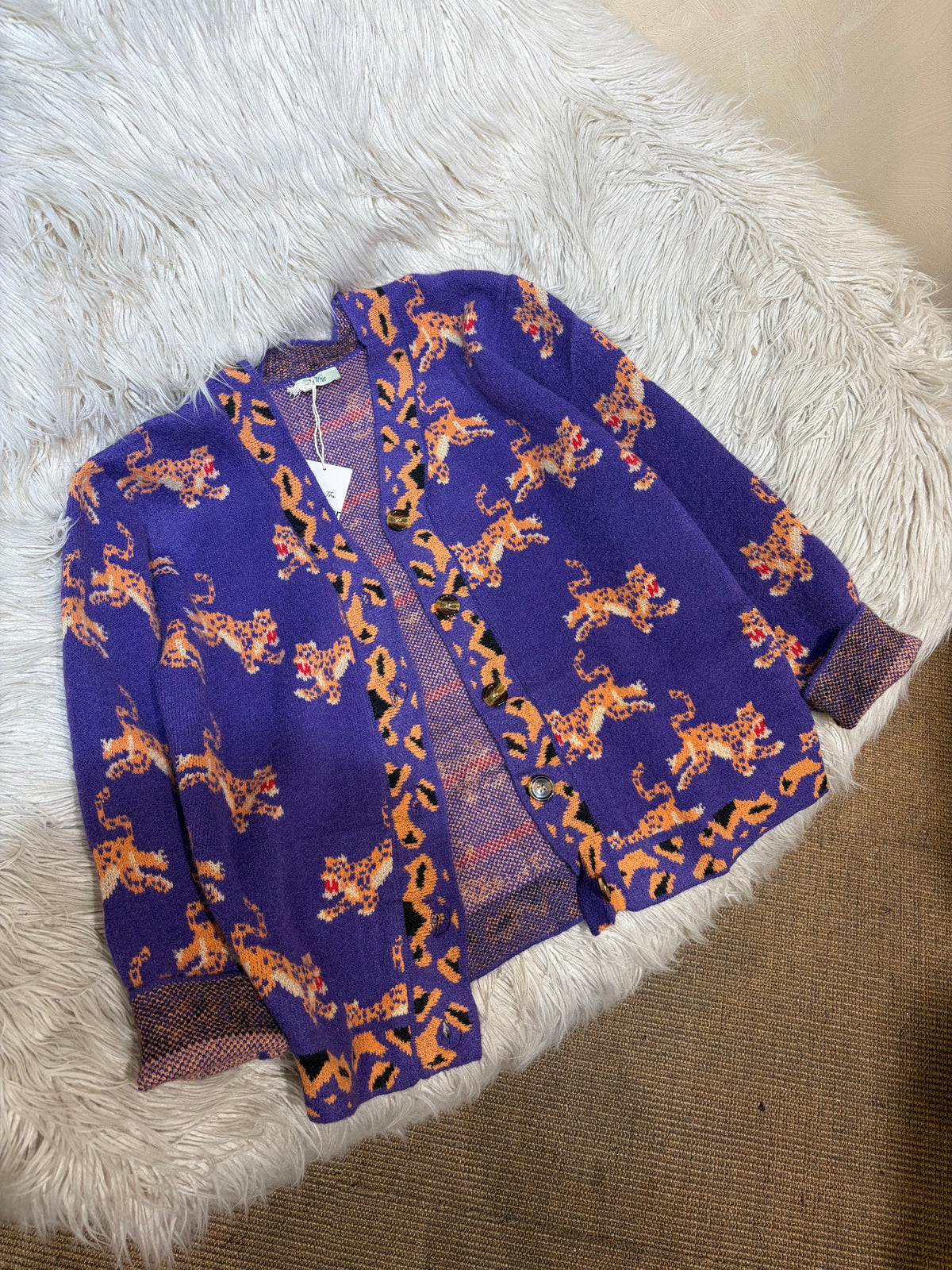 Cardigan Tigre Violet