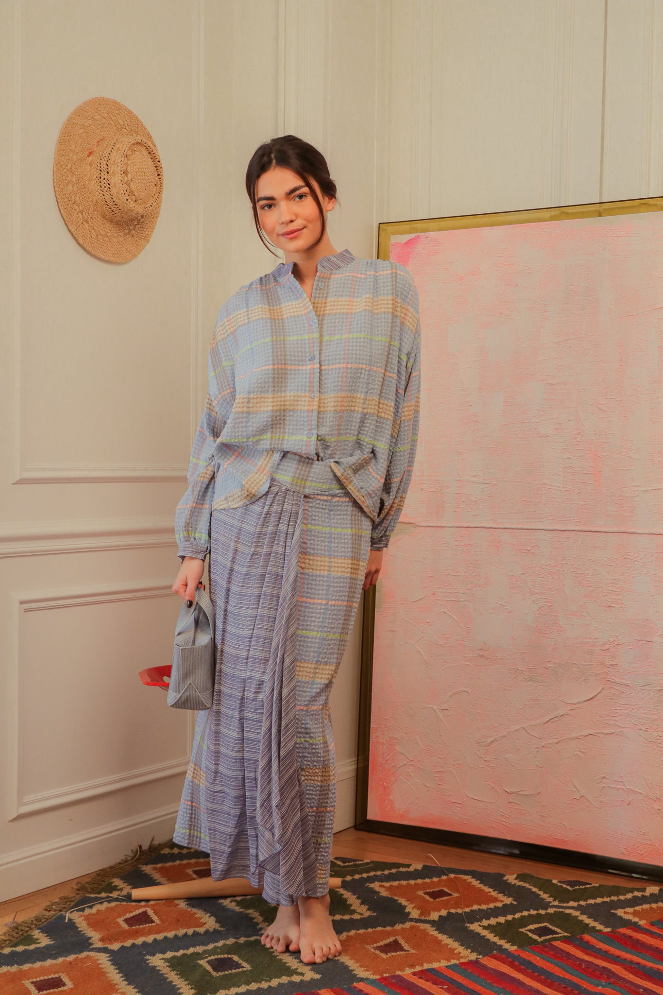 Jupe Patchwork Bleu