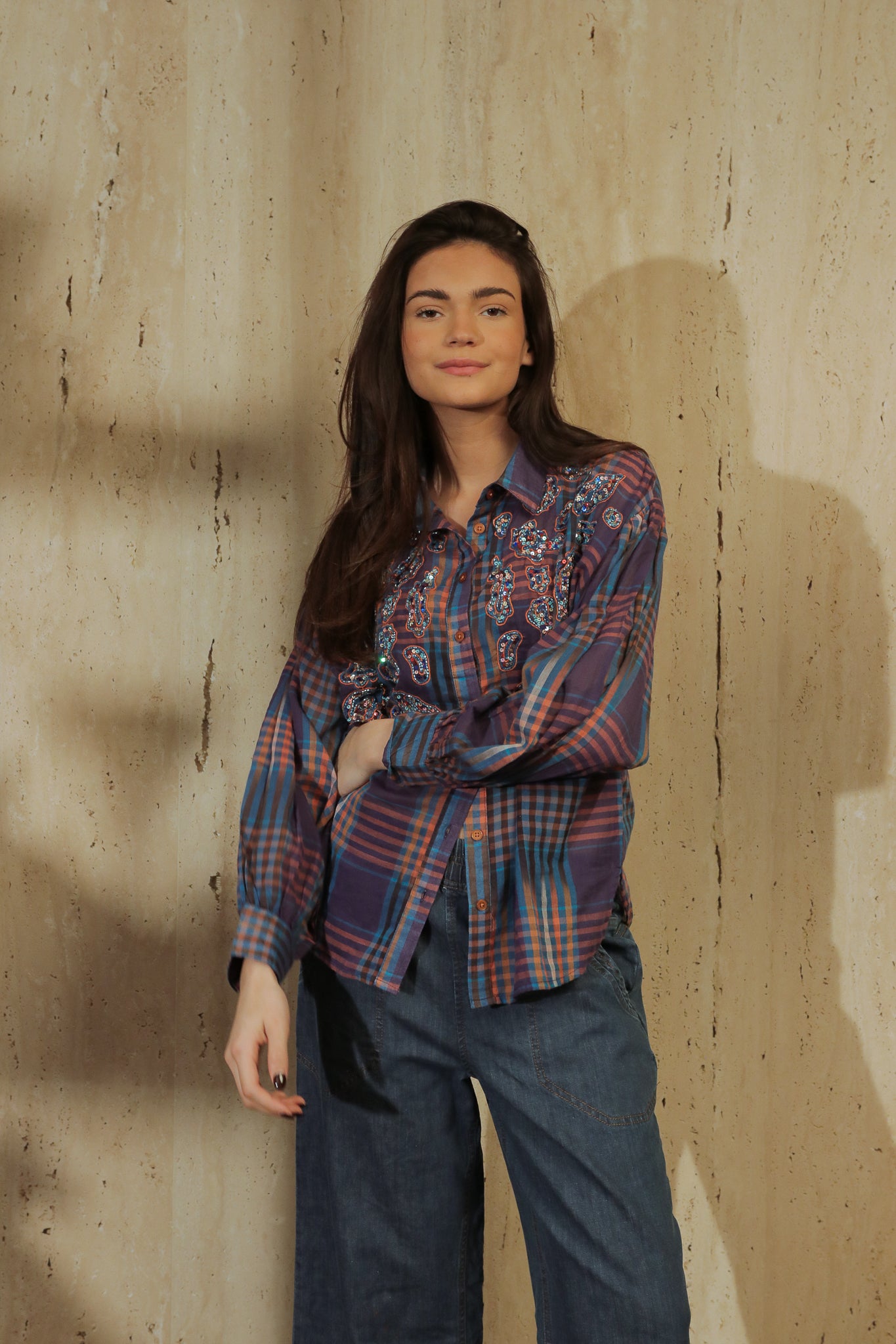 Chemise Paisley Indigo
