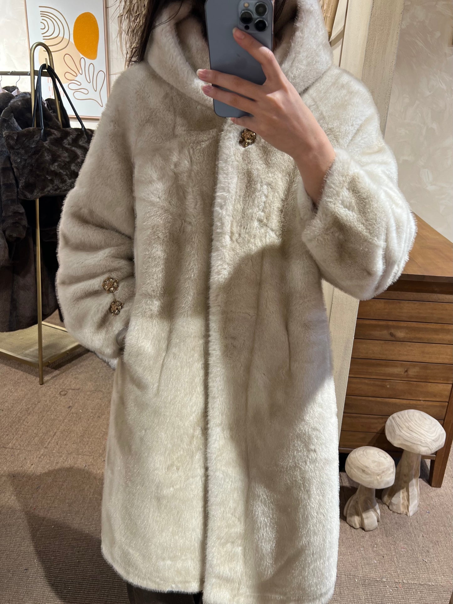 Veste longue en fausse fourrure "Grace"