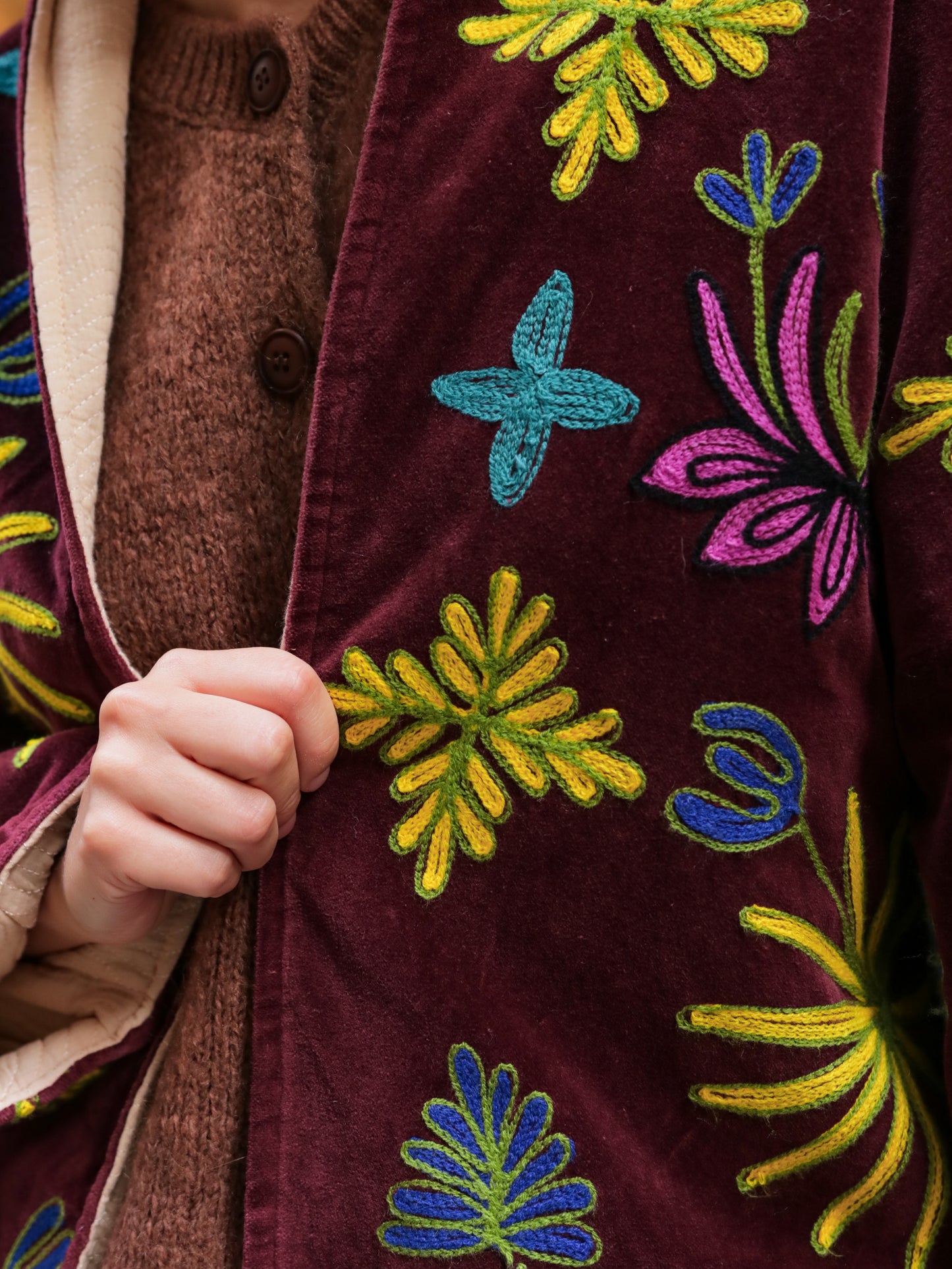 Veste Brodée Jungle Nocturne