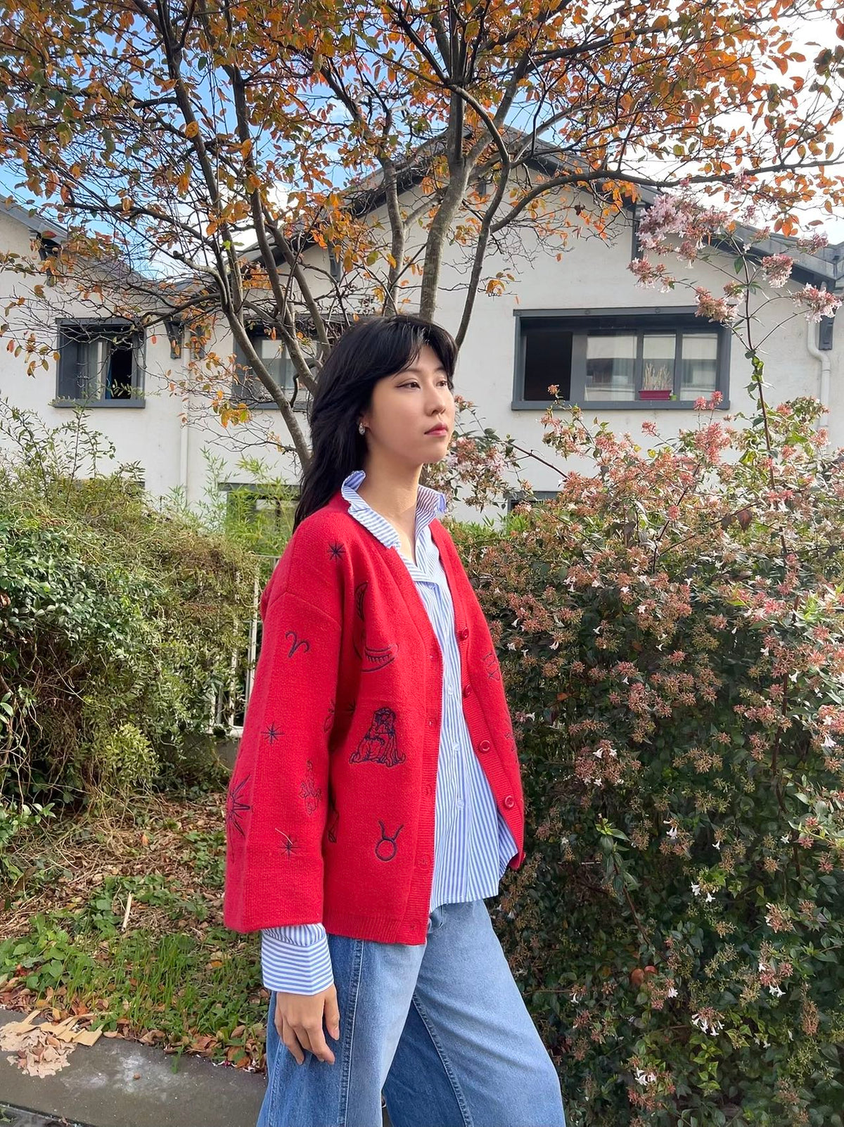 Cardigan Astro Rouge
