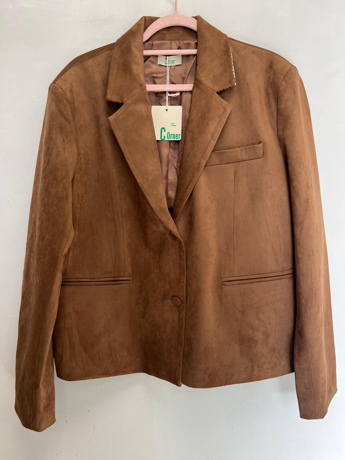 Veste en suédine Latte