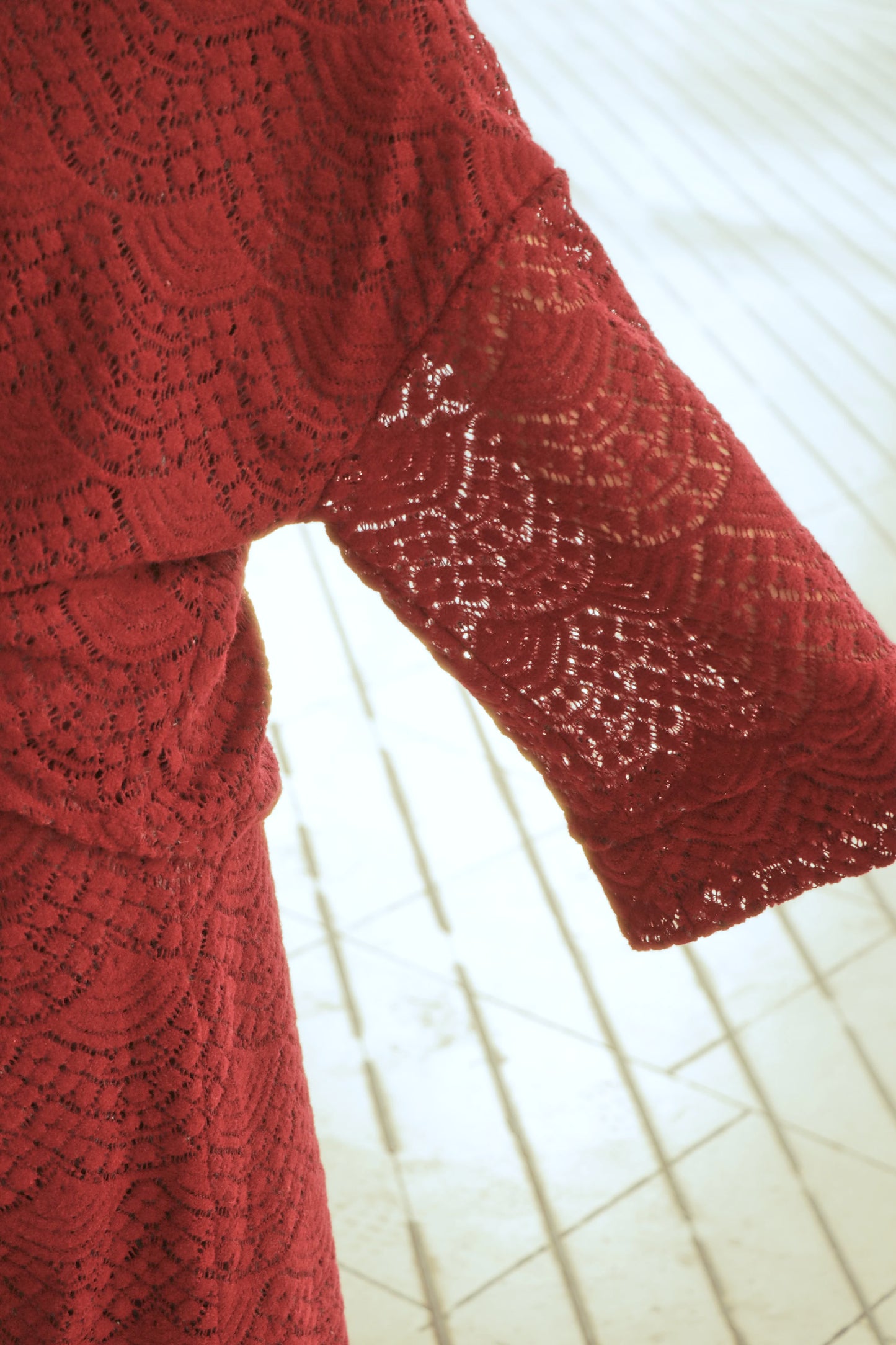 Blouse Dentelle Bordeaux