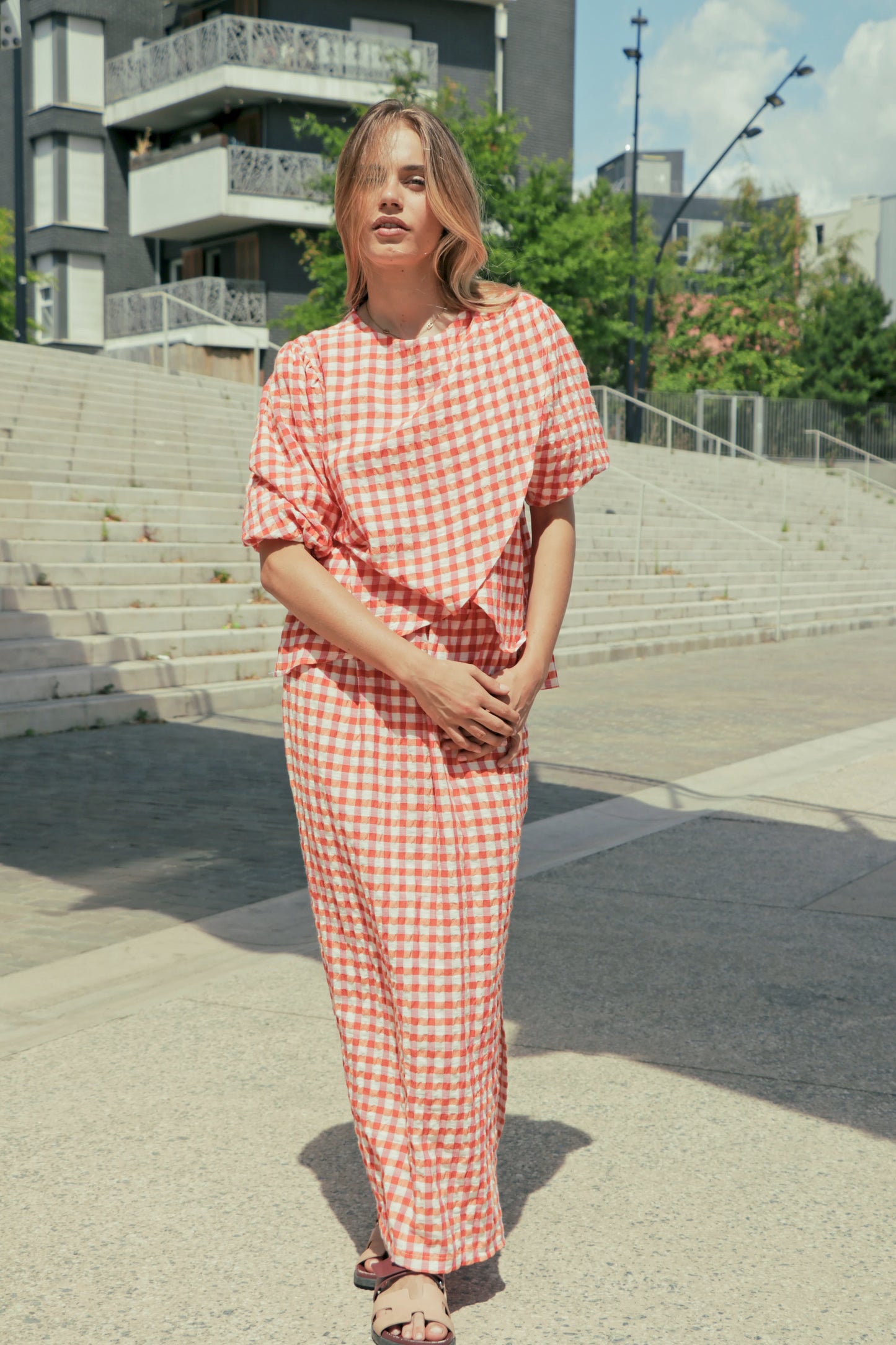 Blouse Vichy Corail