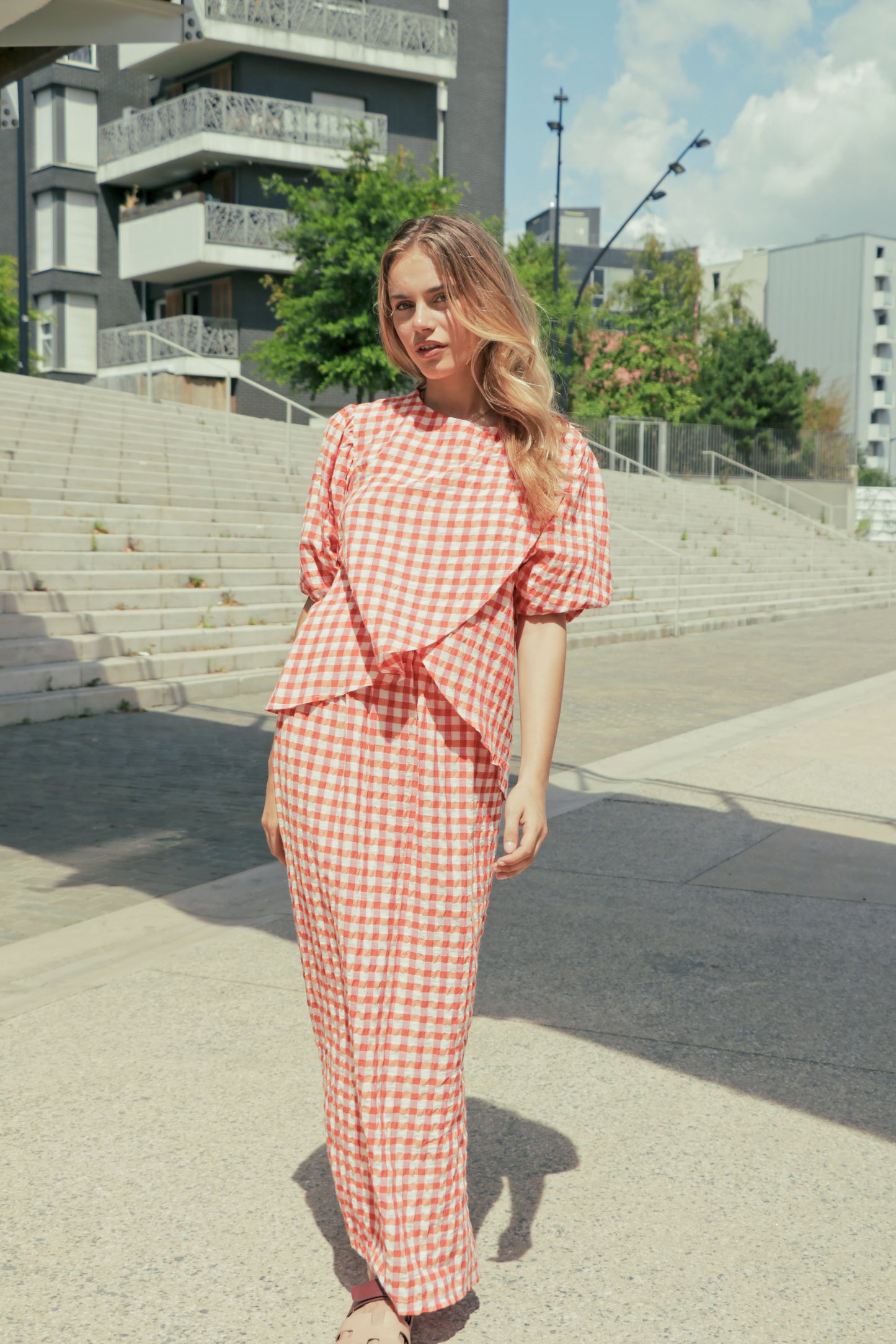Blouse Vichy Corail