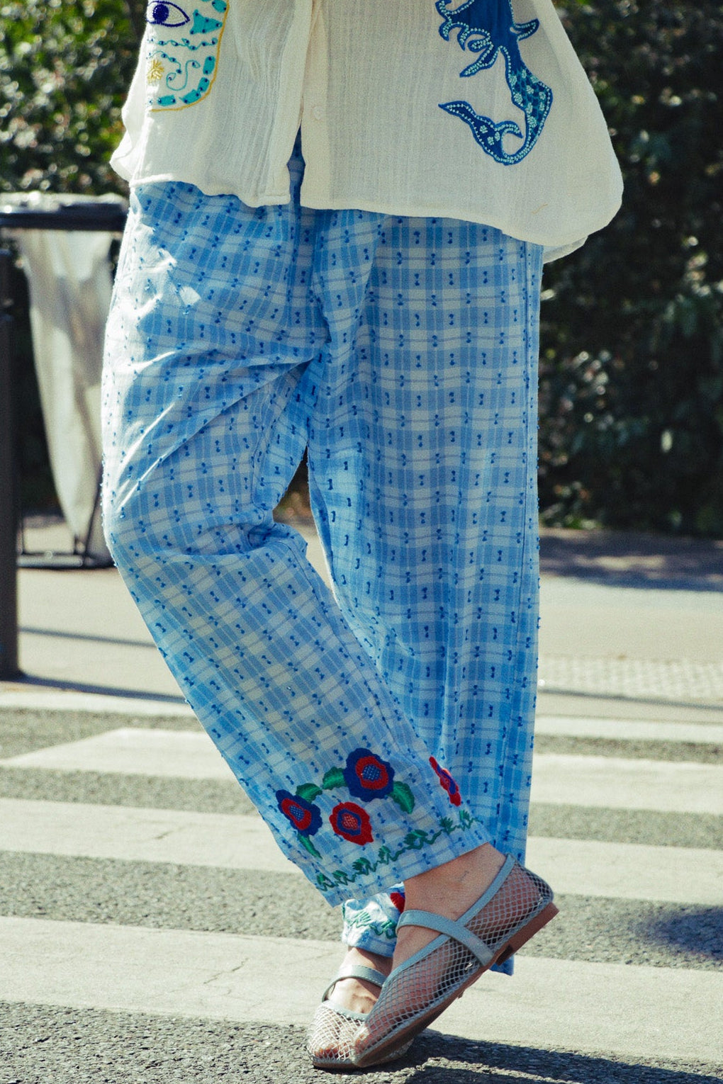 Pantalon Ciel Brodé