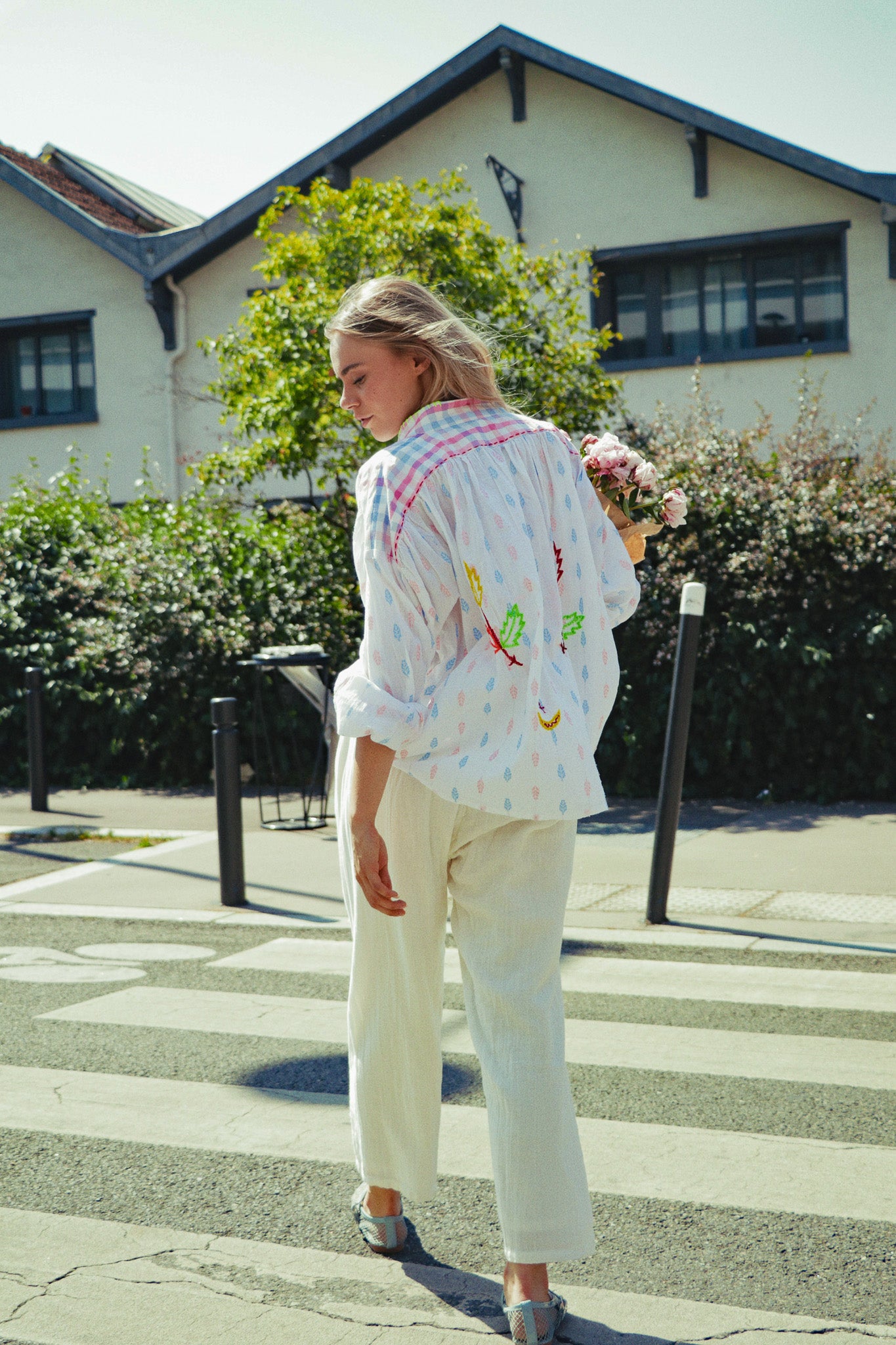 Pantalon Jardin Brodé