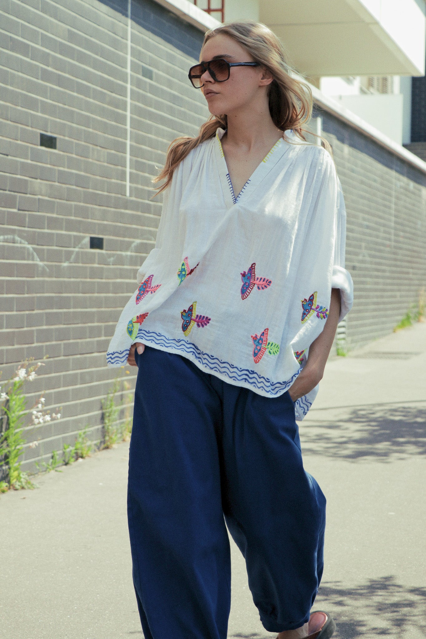 Blouse Oiseaux Colorés