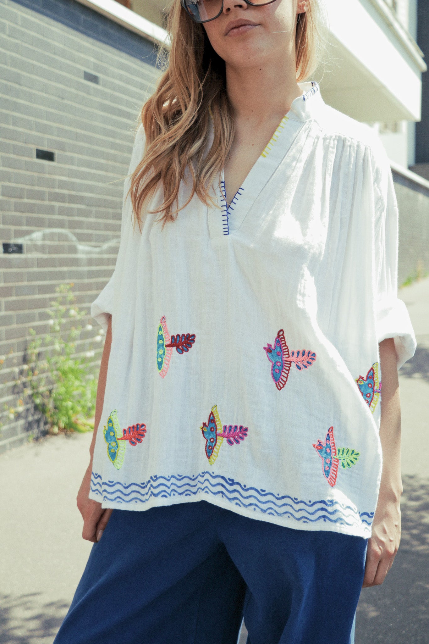 Blouse Oiseaux Colorés