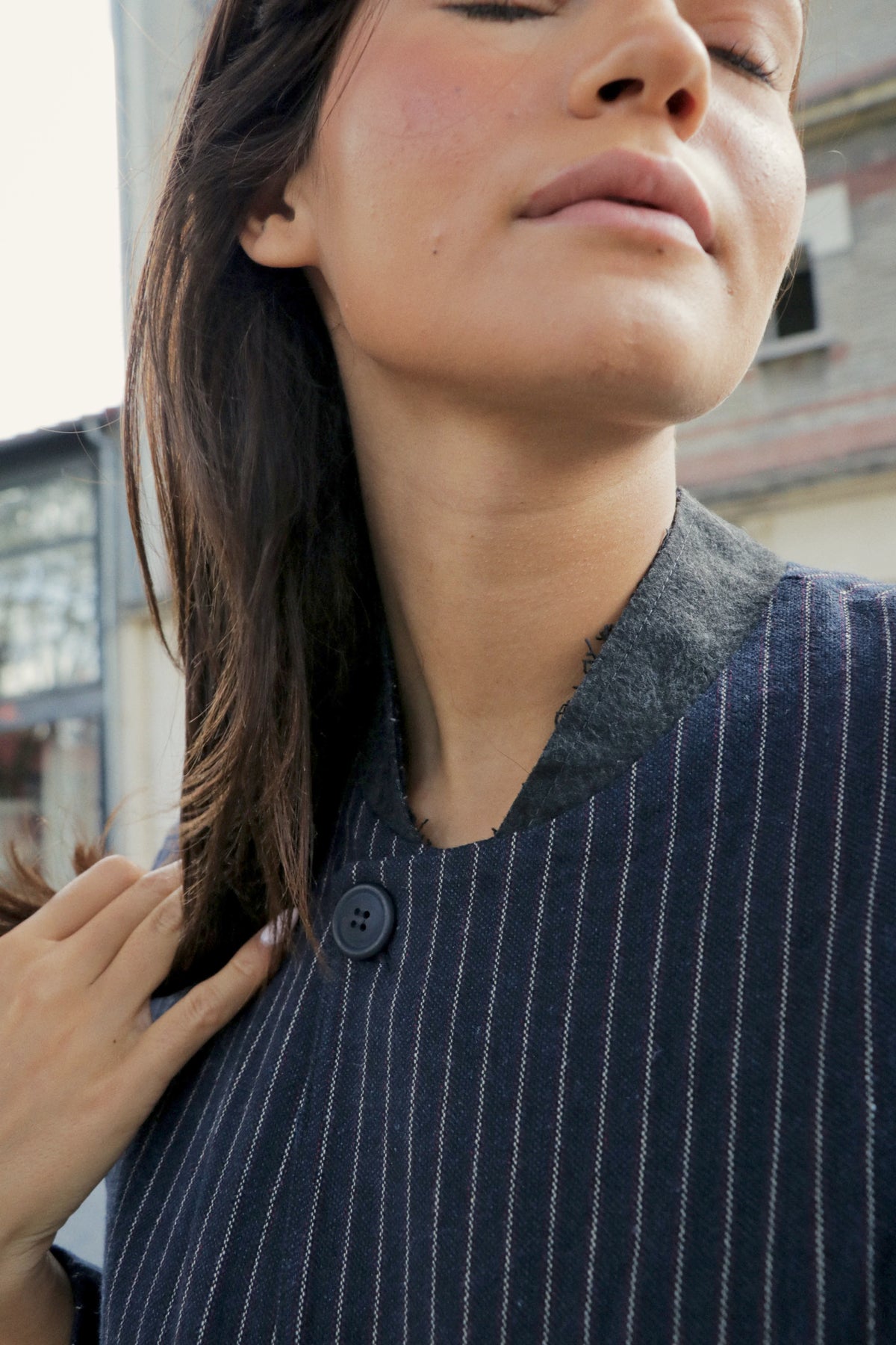 Veste Pinstripe Navy