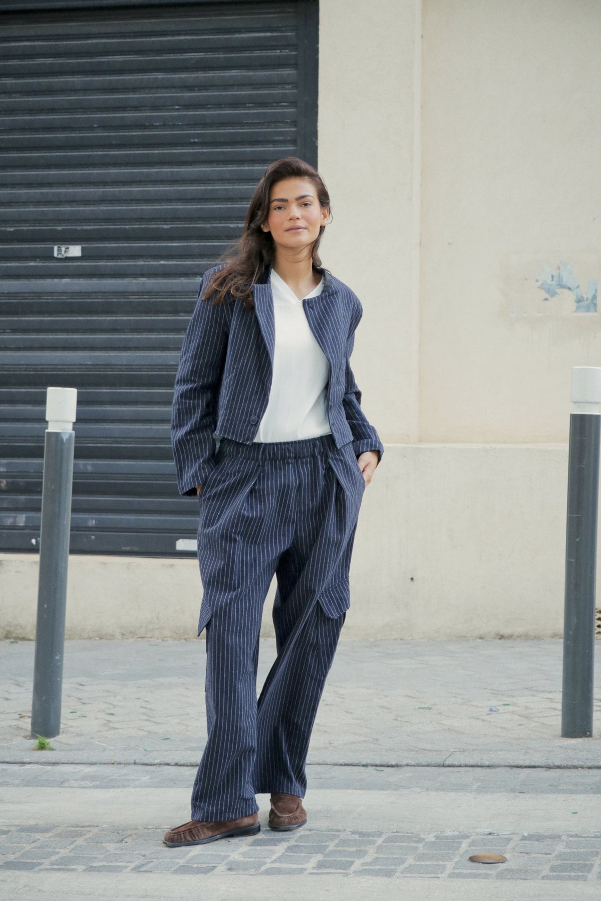 Veste Pinstripe Navy