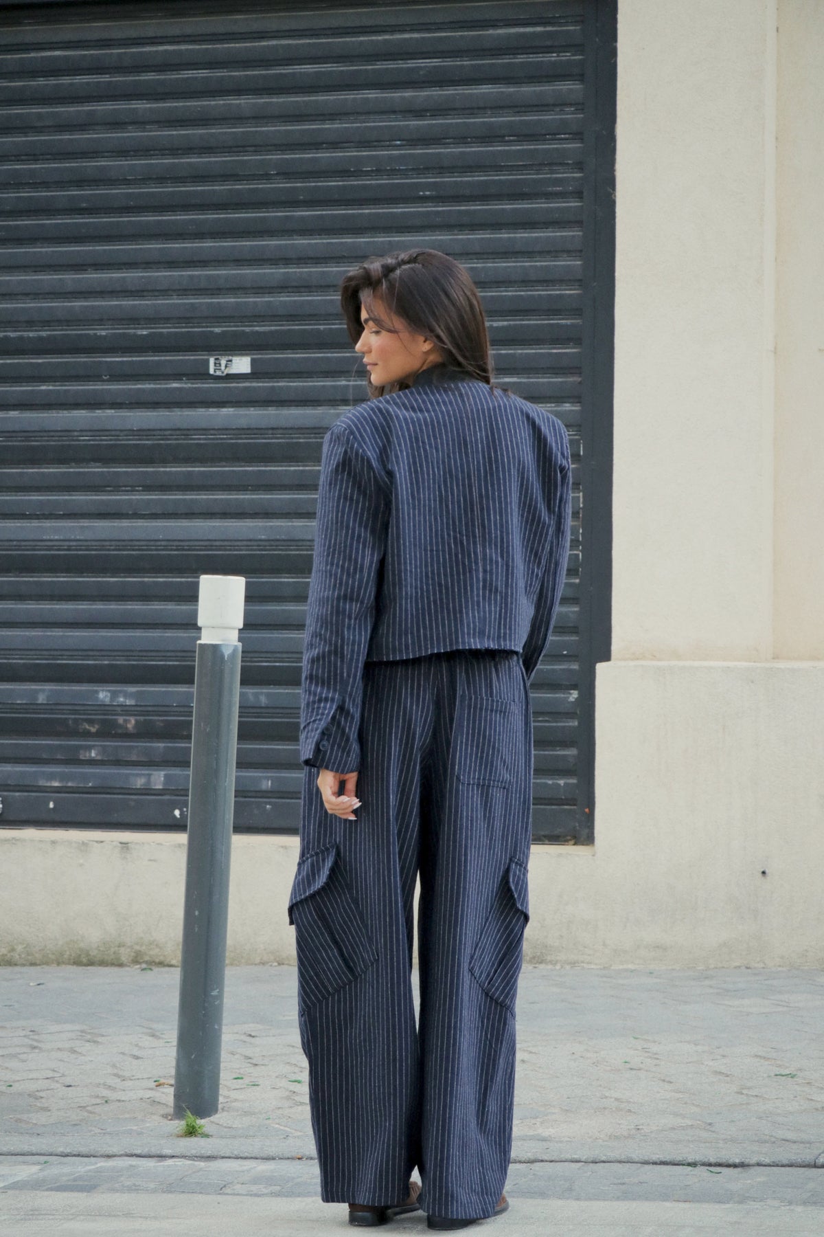 Pantalon Pinstripe Navy