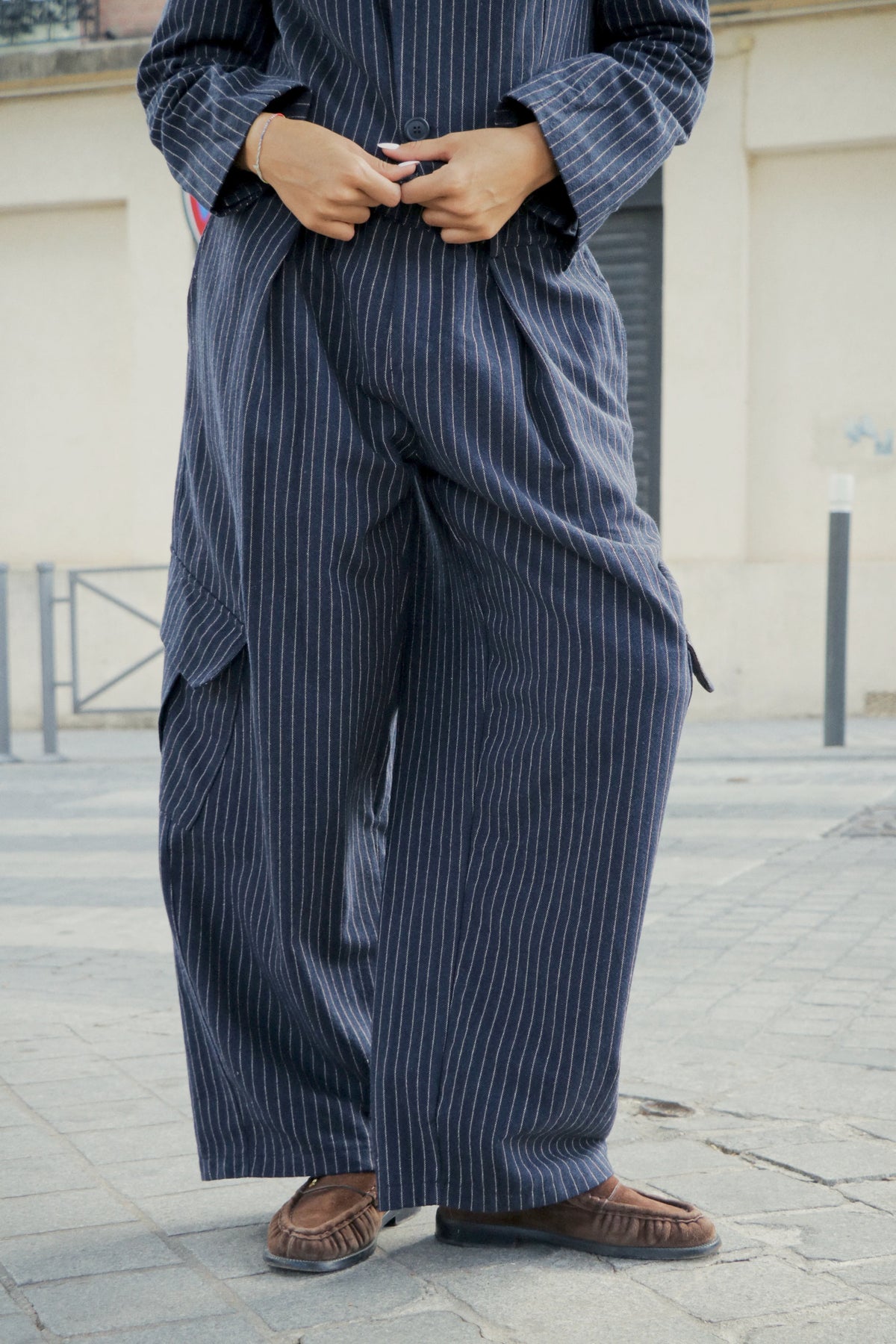 Pantalon Pinstripe Navy