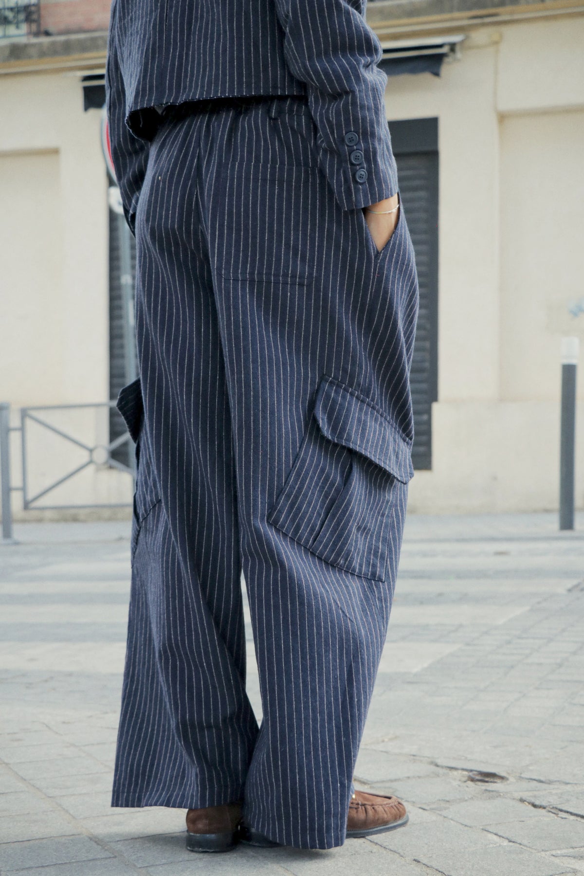 Pantalon Pinstripe Navy