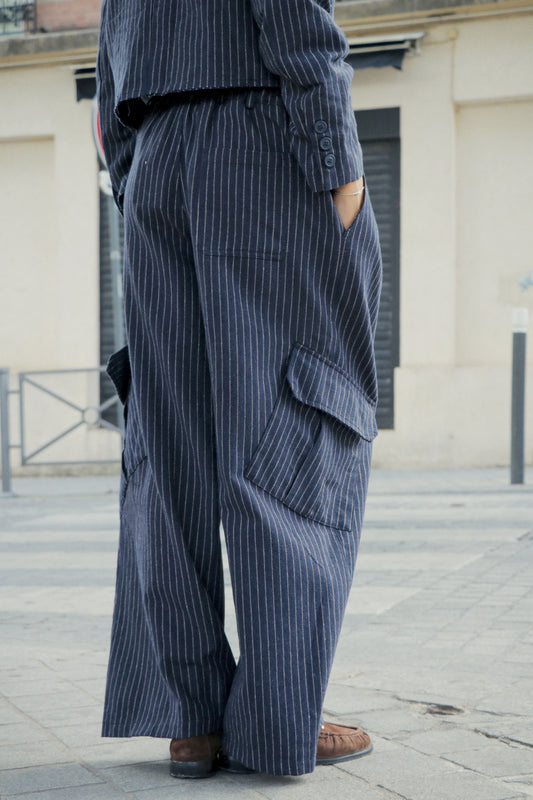 Pantalon Pinstripe Navy