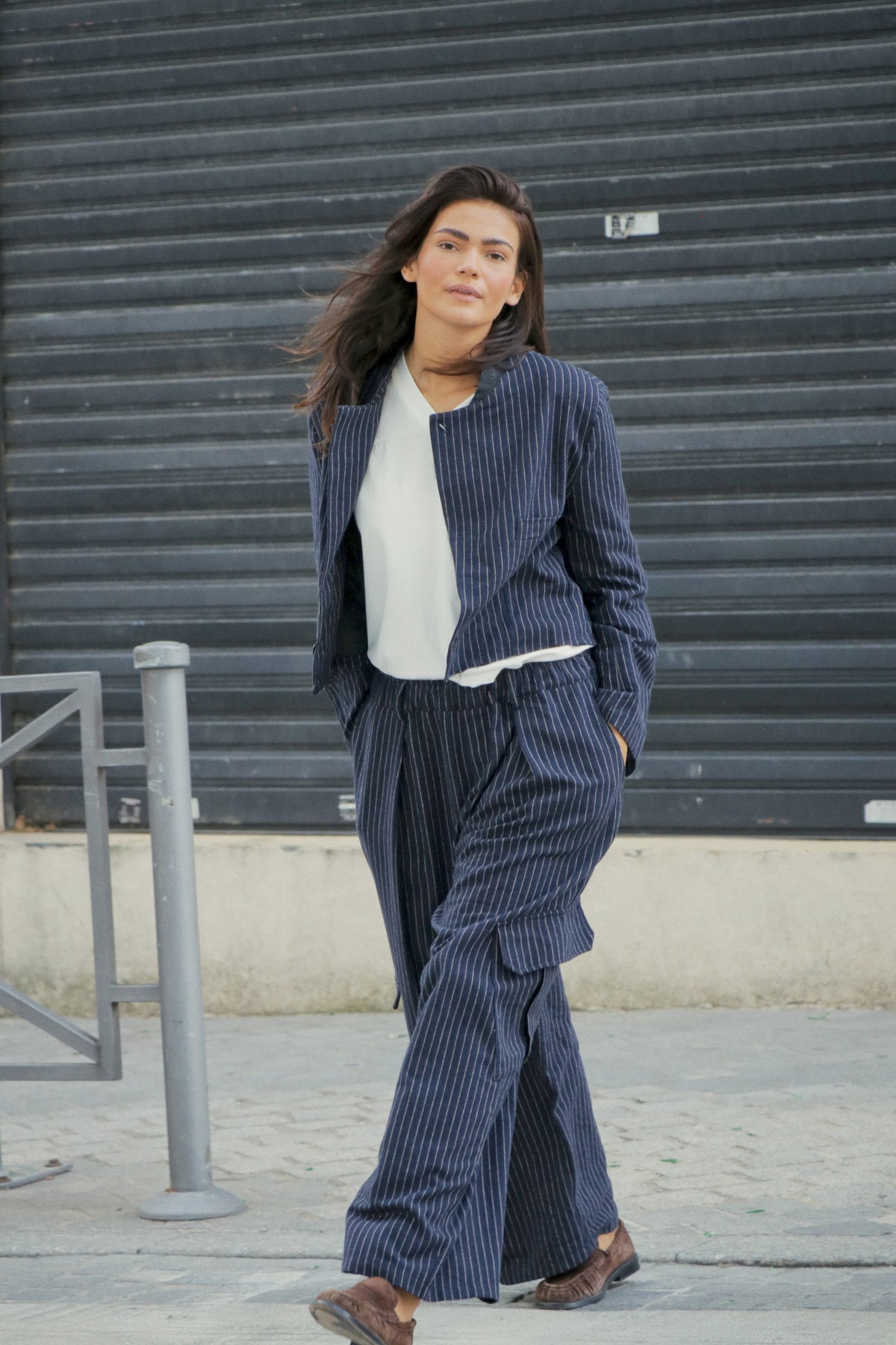 Pantalon Pinstripe Navy