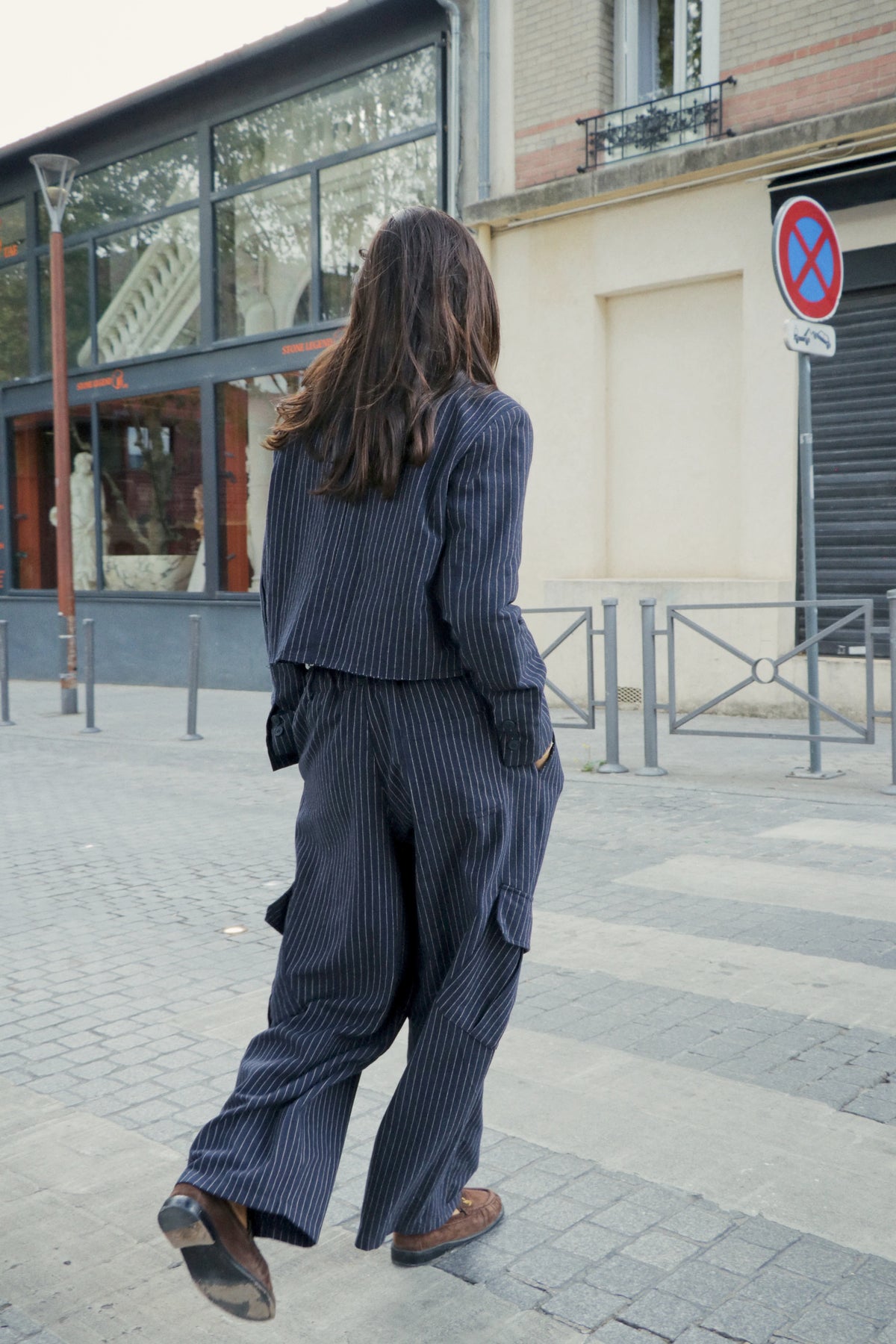 Pantalon Pinstripe Navy