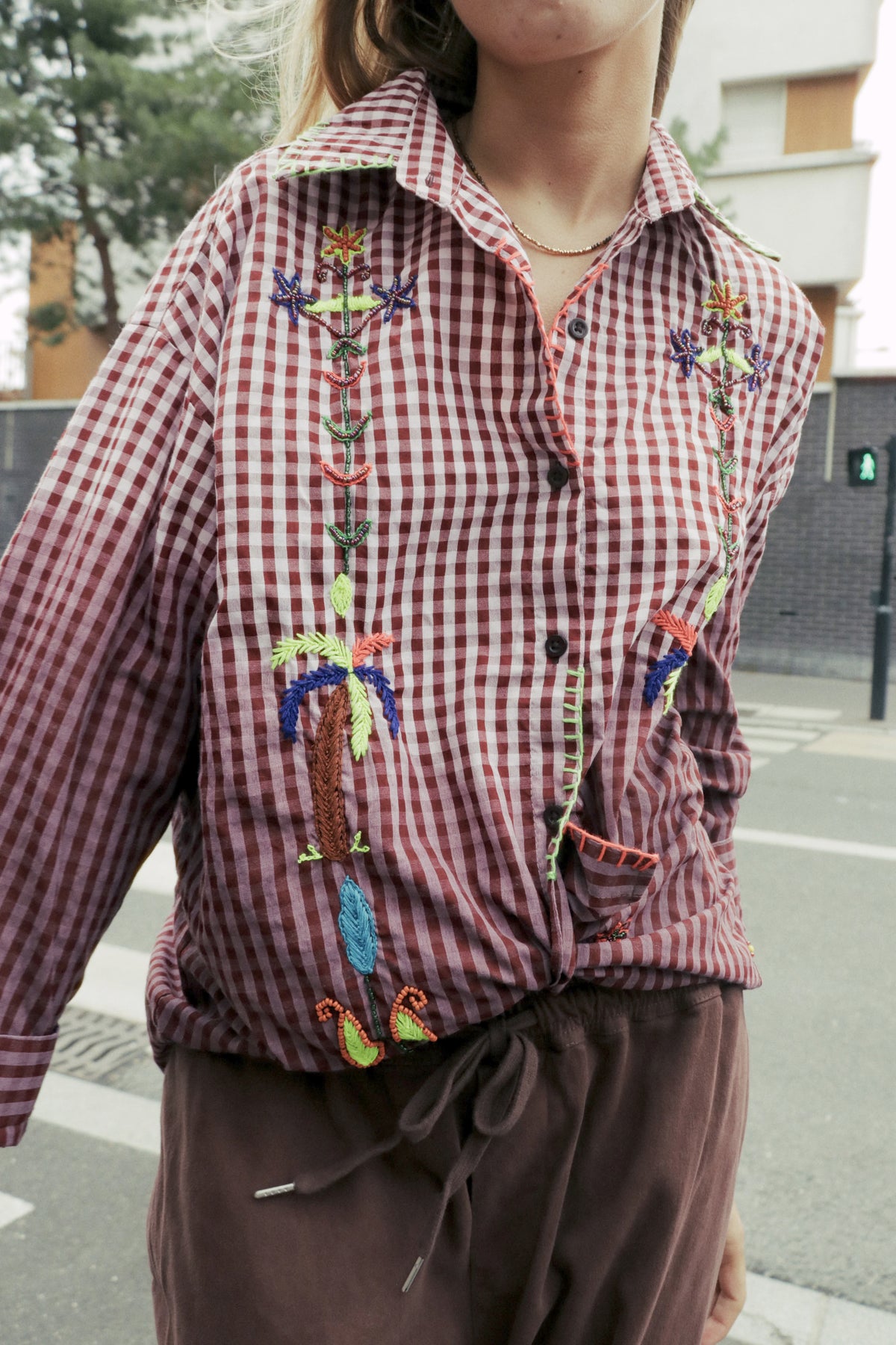 Chemise Paradiso Bordeaux
