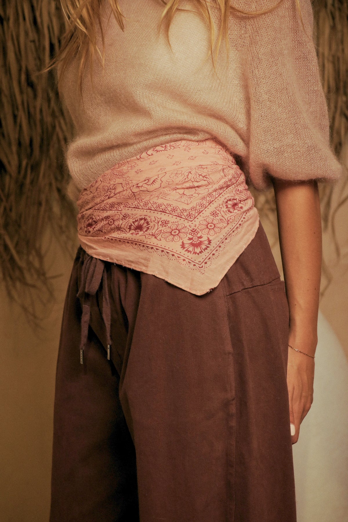 Foulard Jardin Rosé