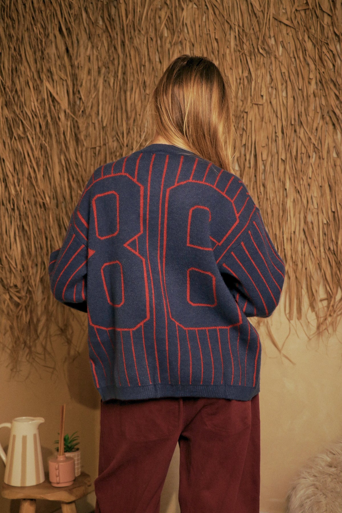 Cardigan Varsity Smile