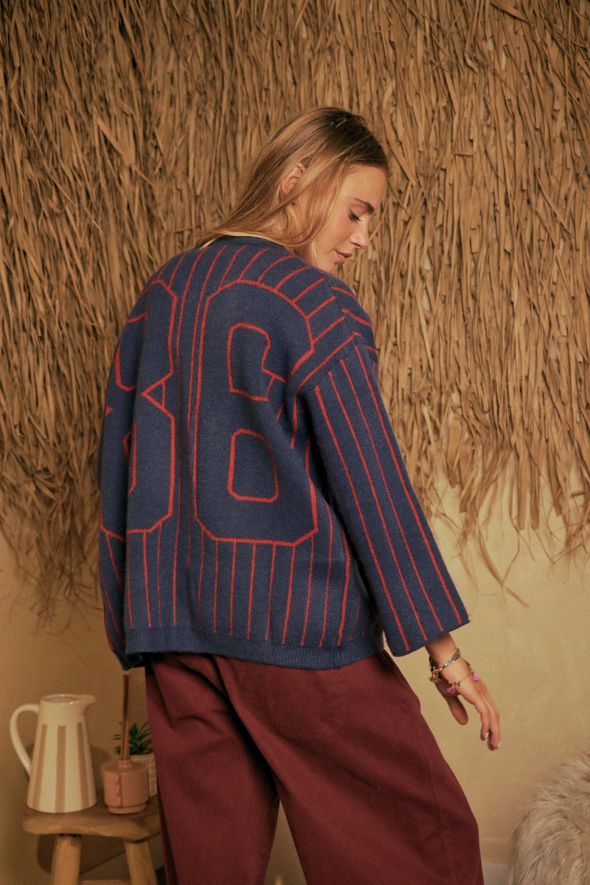 Cardigan Varsity Smile