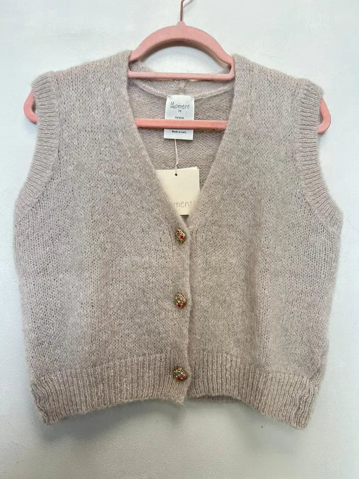 Gilet en maille Fleur