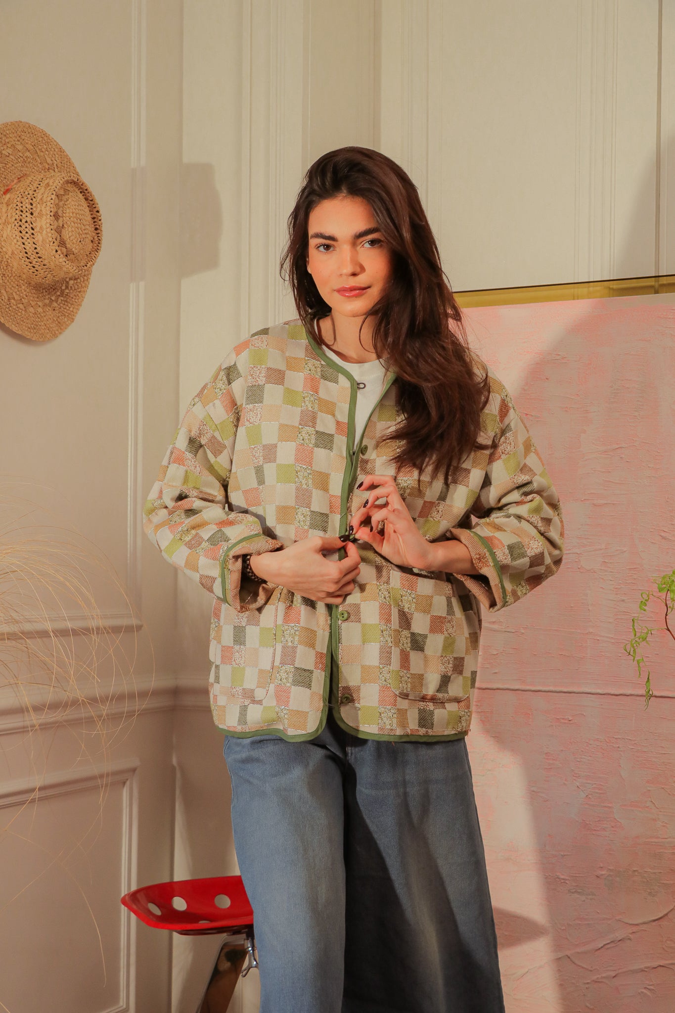 Veste Patchwork Olive