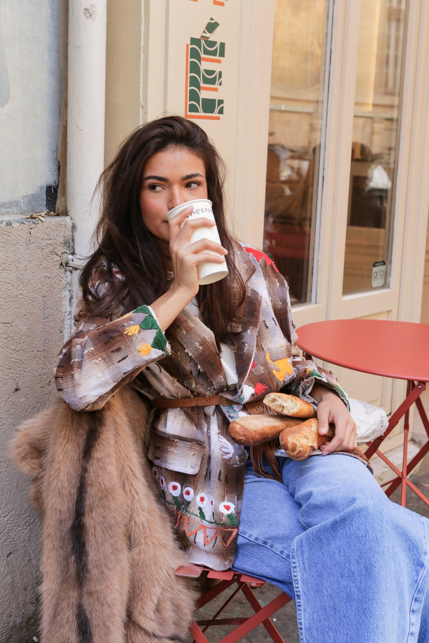 Blazer brodée Cinnamon