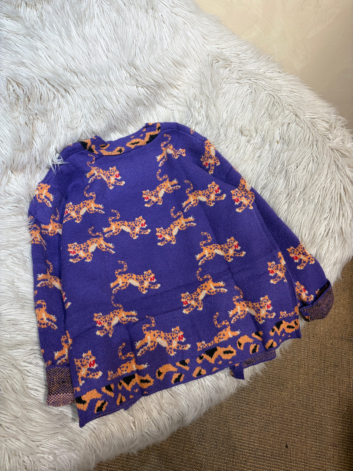 Cardigan Tigre Violet