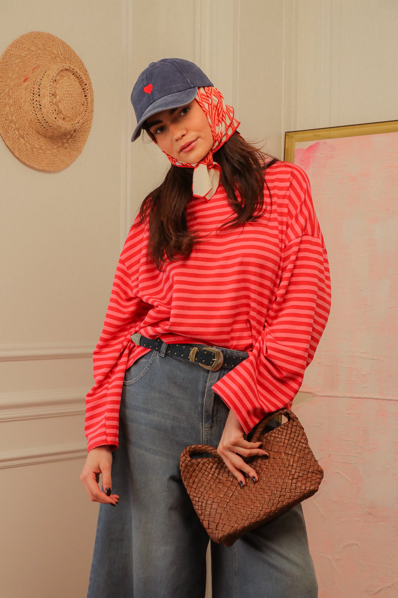 T-shirt Sunstripe Rouge