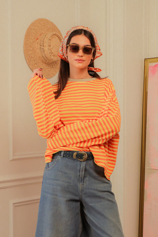 T-shirt Sunstripe Orange