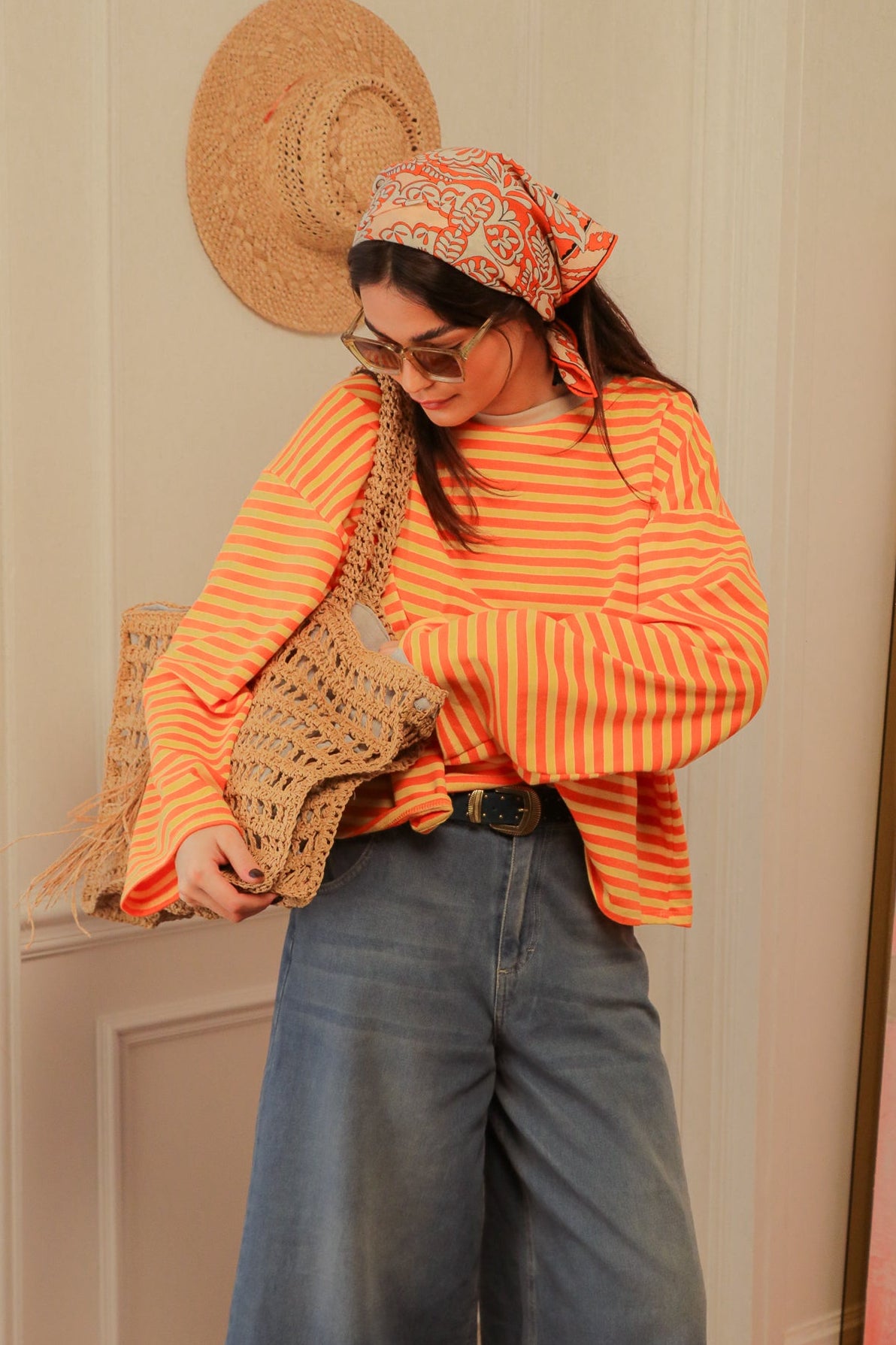 T-shirt Sunstripe Orange
