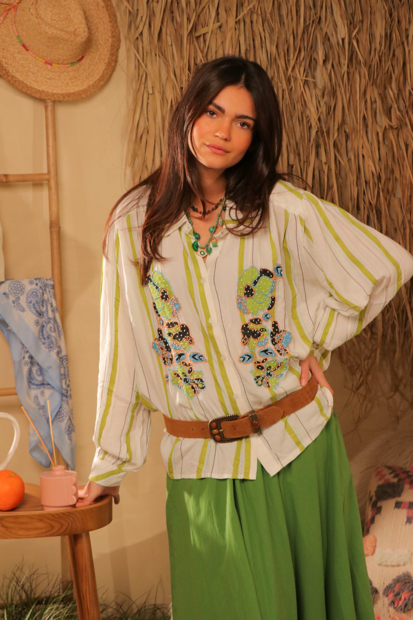 Chemise Jardin Perlé