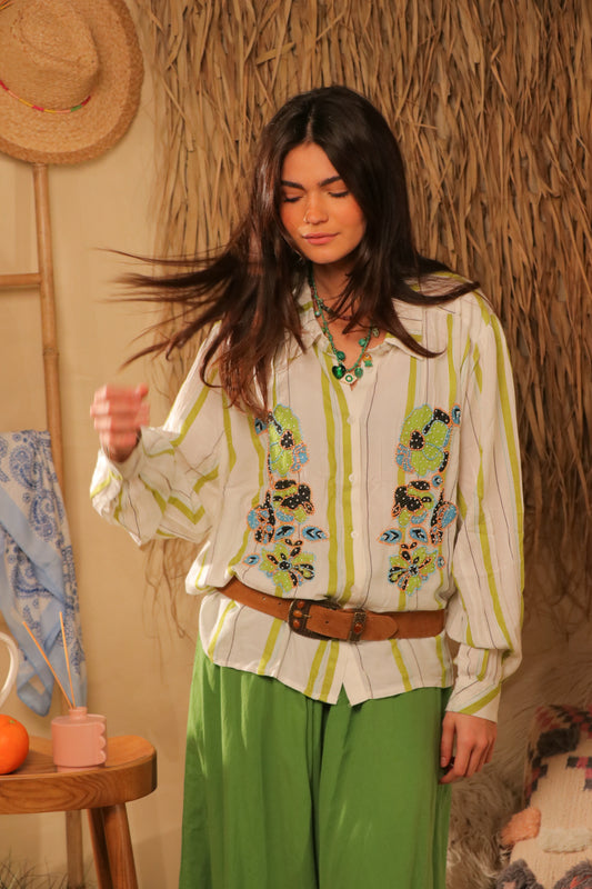Chemise Jardin Perlé