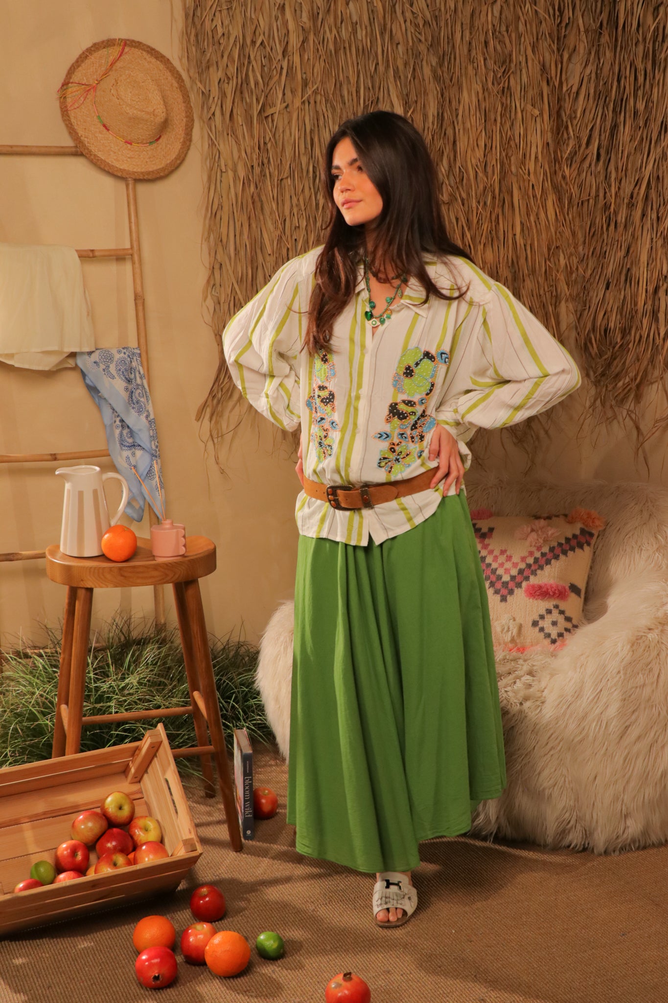 Chemise Jardin Perlé