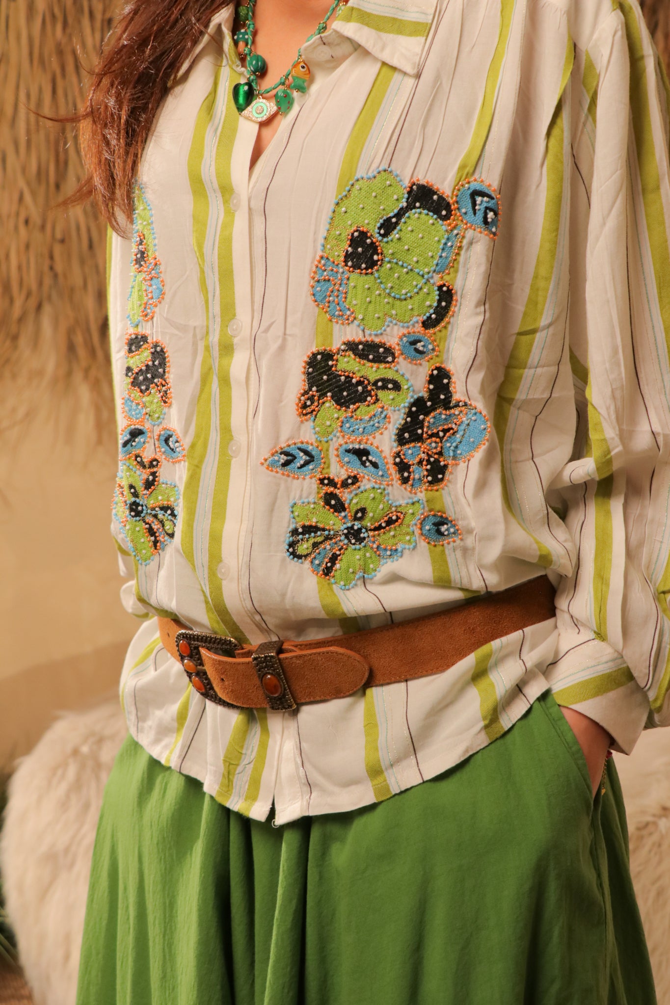 Chemise Jardin Perlé