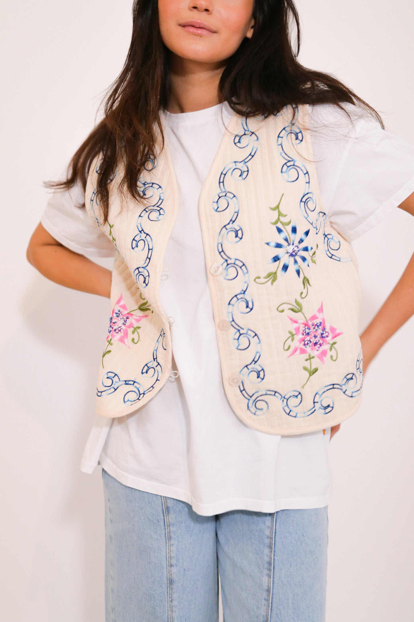 Gilet Célestine Brodée