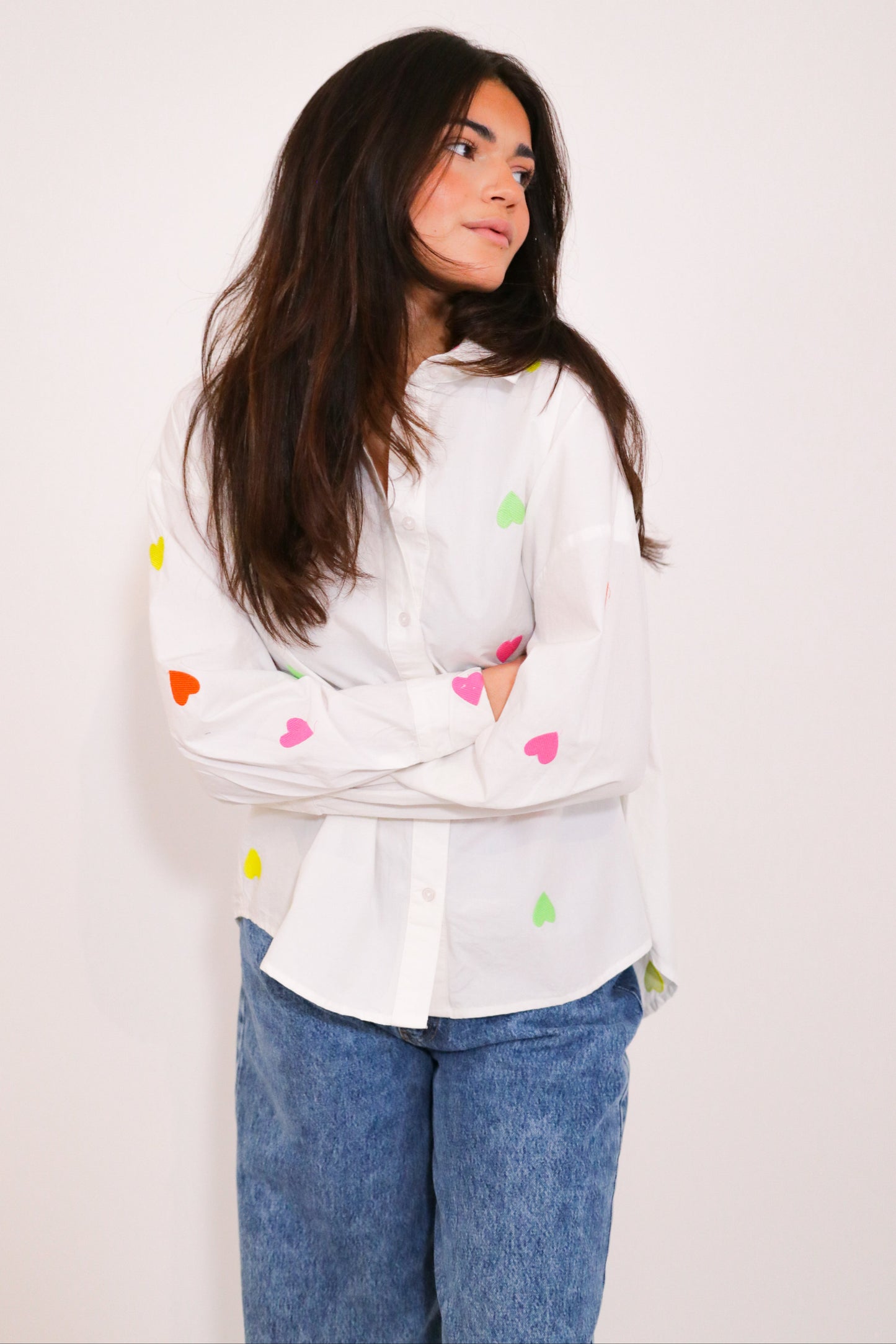 Chemise Cœur Arc en ciel