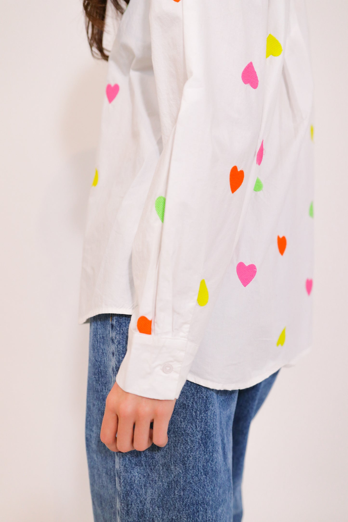 Chemise Cœur Arc en ciel