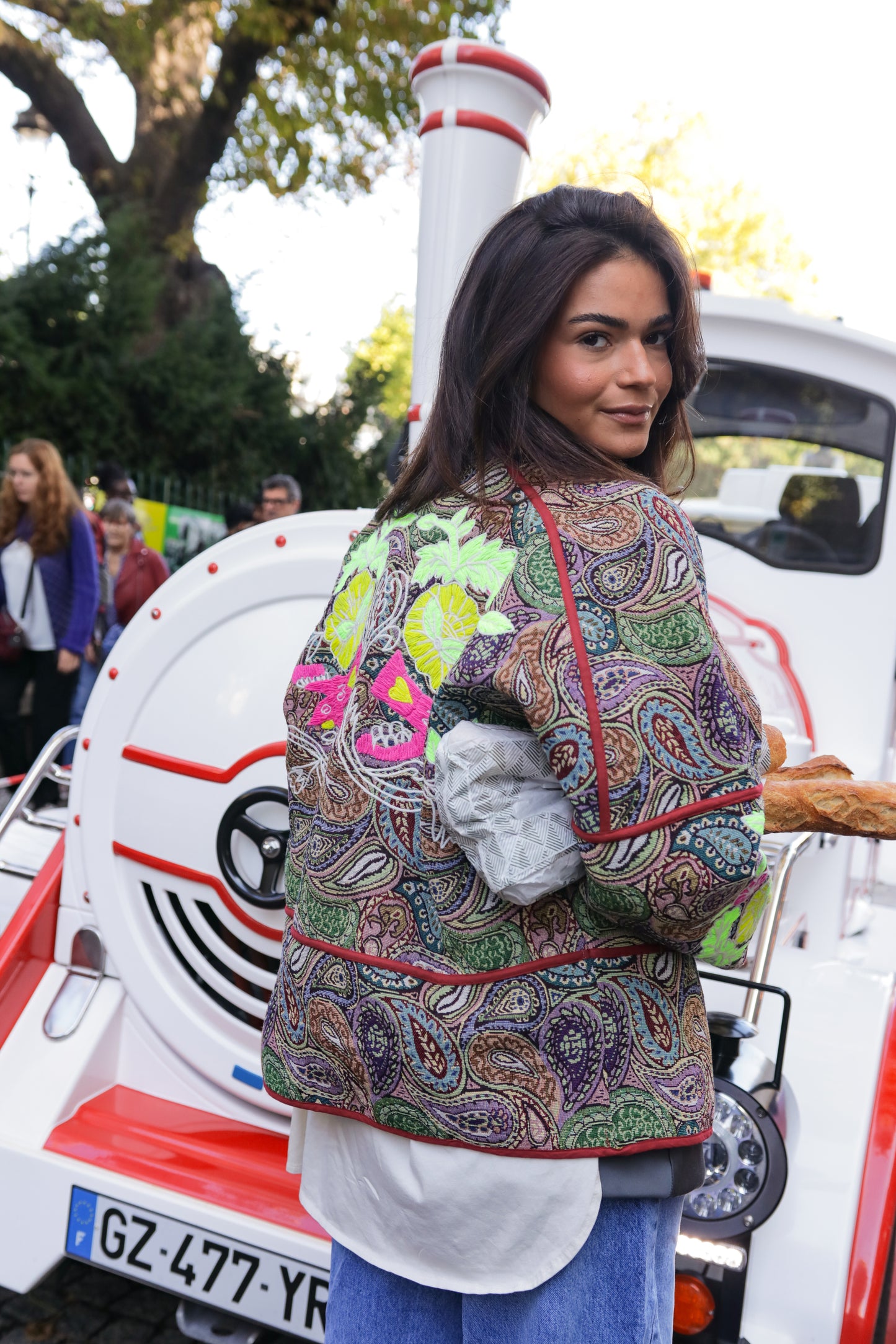 Veste brodée Neon Garden