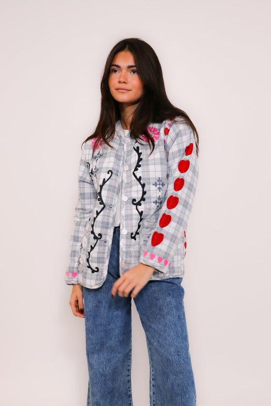 Veste à carreaux Paon