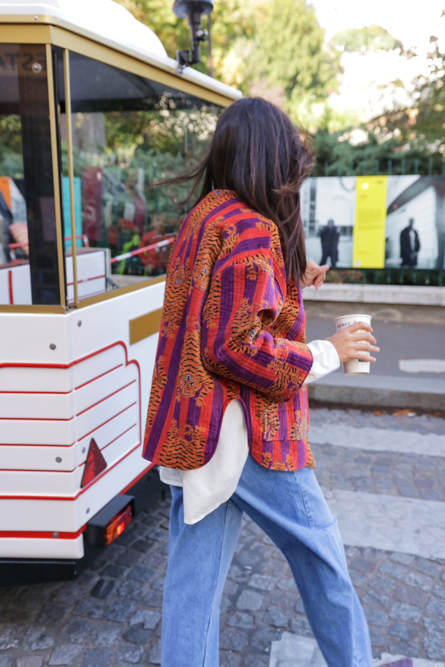 Veste en velour sleeping tiger