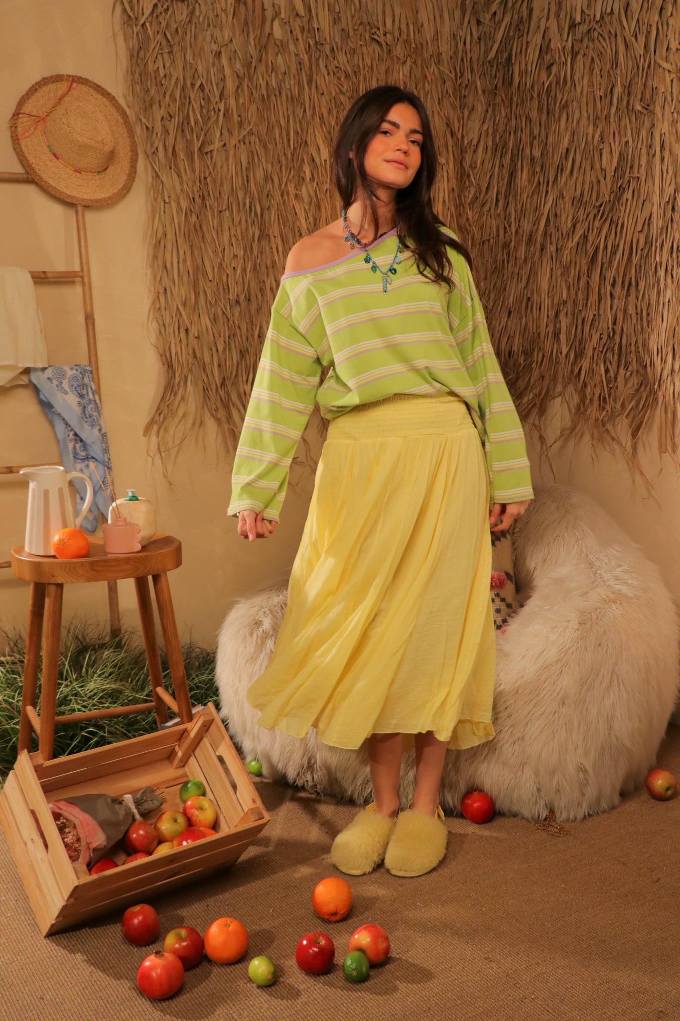 T-shirt Rayé Citron