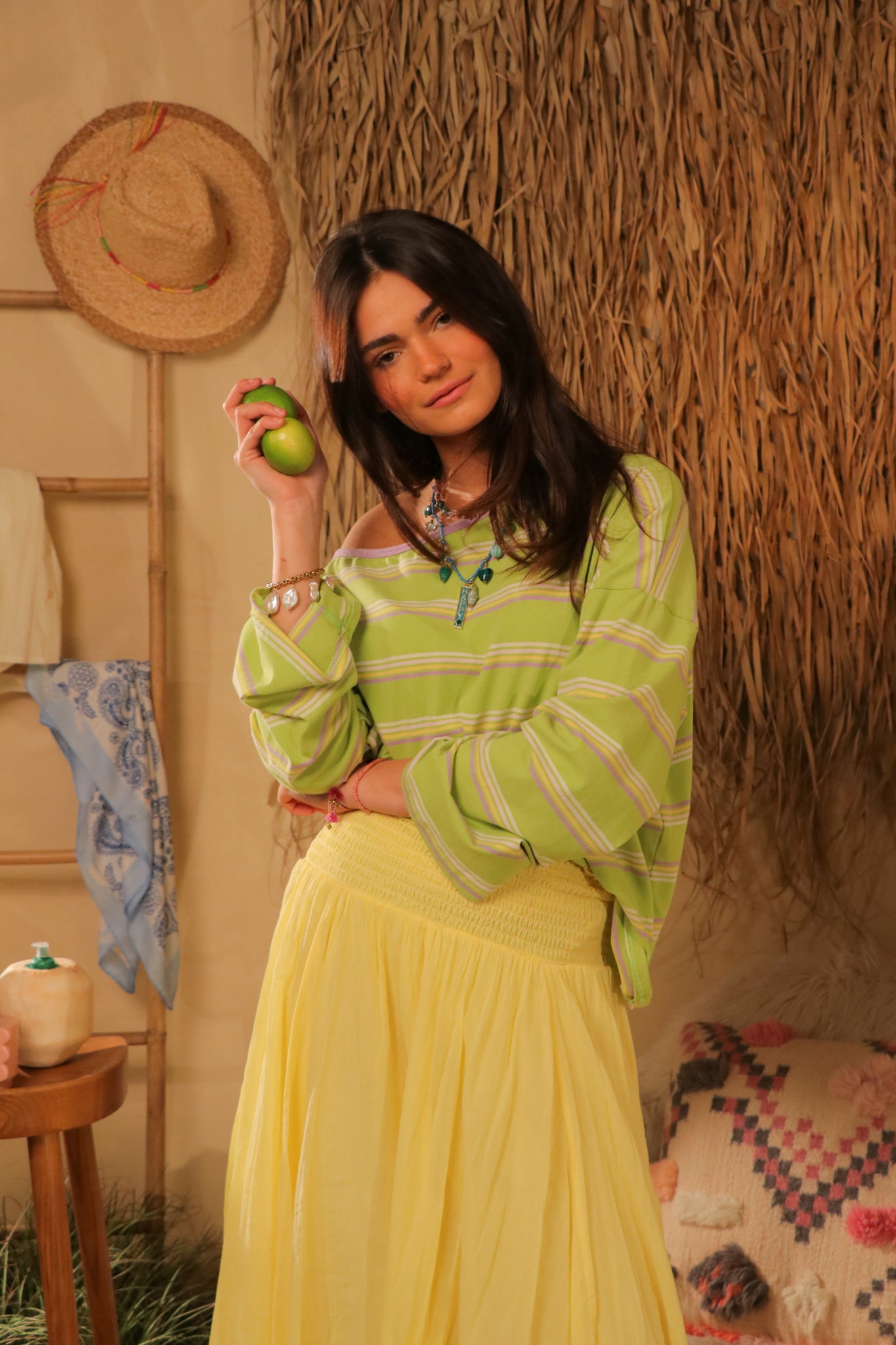 T-shirt Rayé Citron