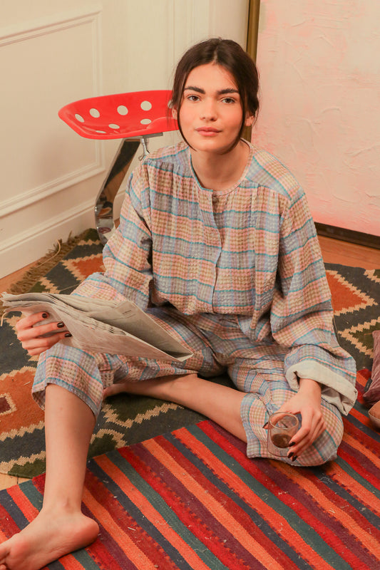 Chemise Gaufrée Jaune