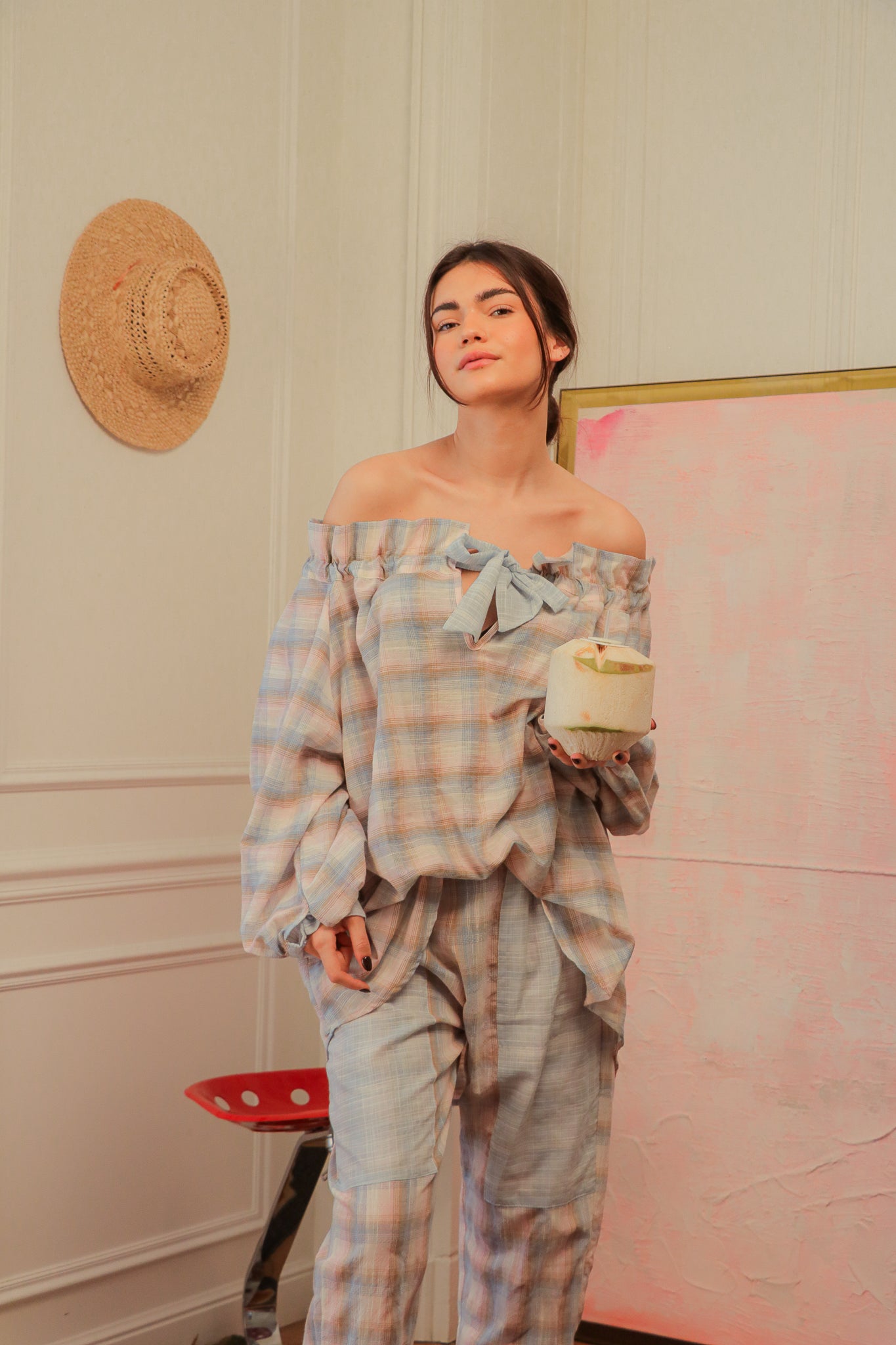 Blouse Nœud Pastel