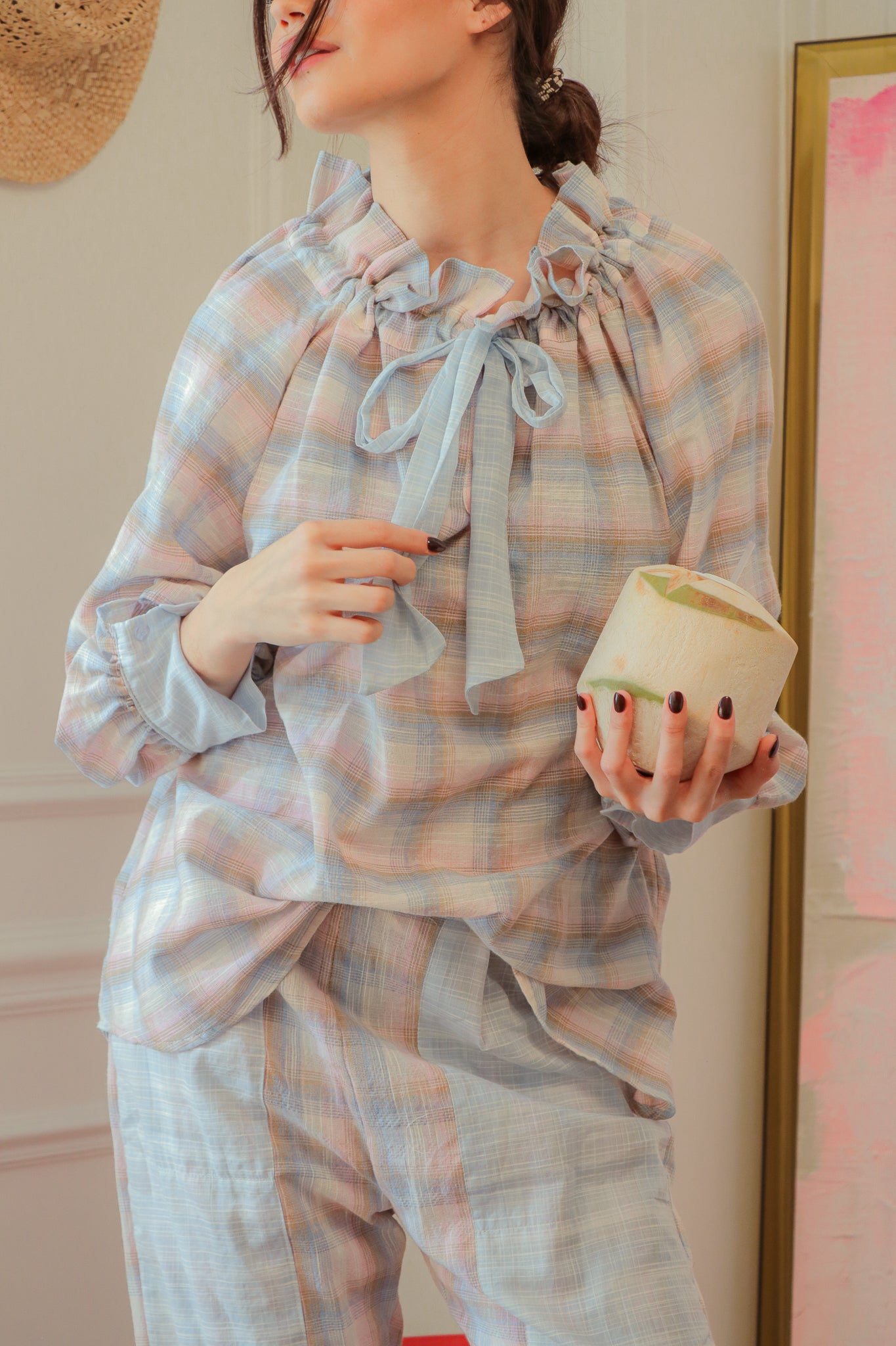 Blouse Nœud Pastel